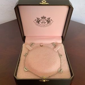 Juicy Couture Heart Crown Bow Cherry Necklace